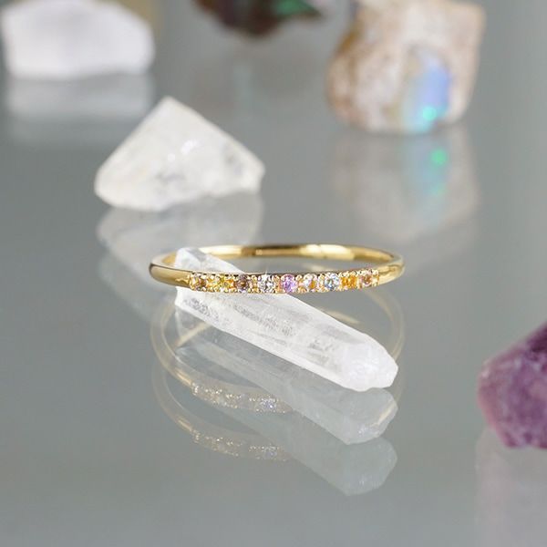 9stones Navaratna pinky ring /ロシアンレムリアンシード クォーツ 