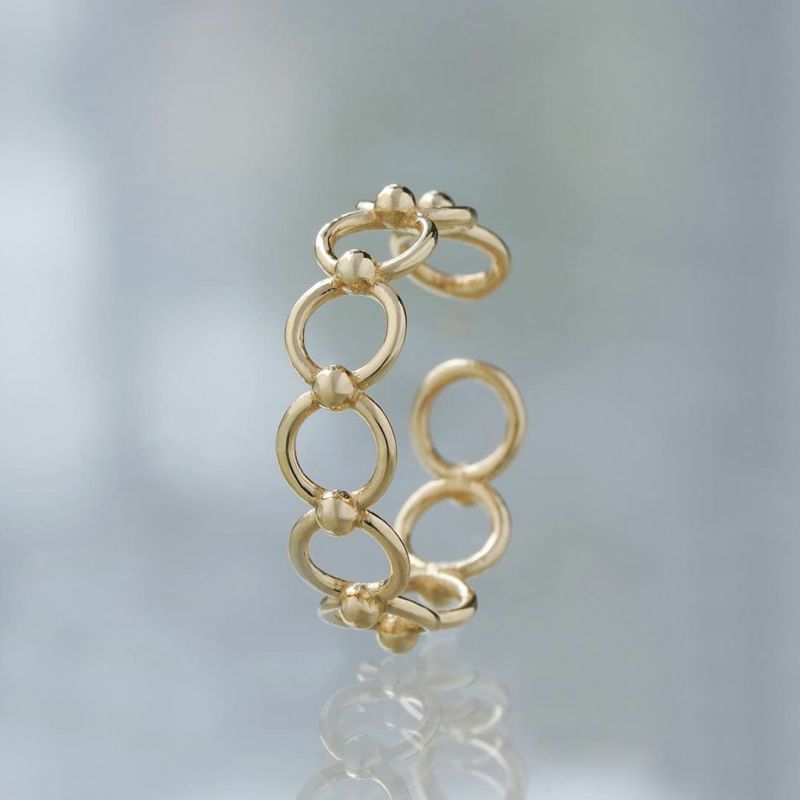 Philos ear cuff ring K18 | Hariqua-パワーストーンジュエリー-