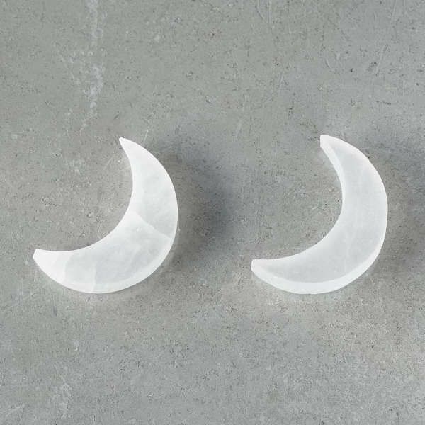 Selenite moon 2pcs set /セレナイト | Hariqua-パワーストーン