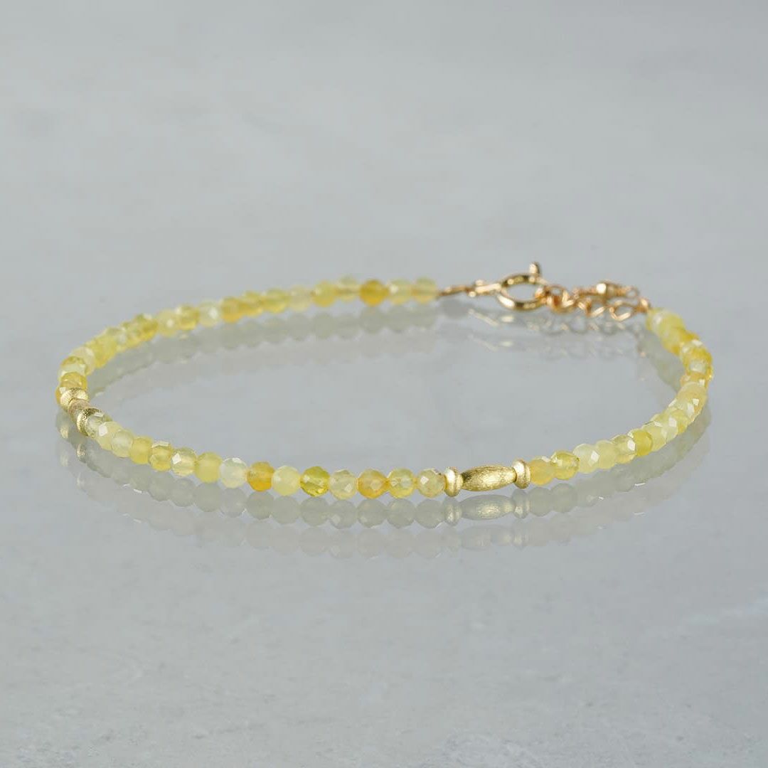 Yellow opal grainy bracelet /イエローオパール | Hariqua-パワーストーンジュエリー-