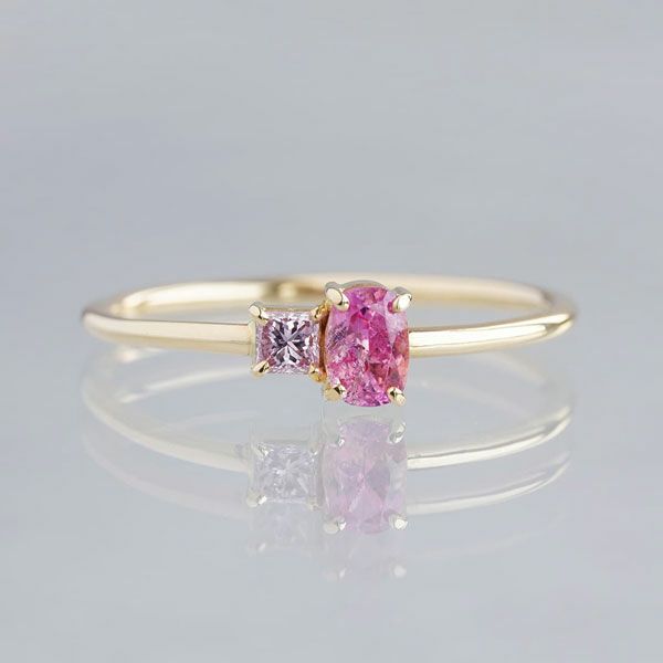 Pink diamond × Pink tanzanite ring 0.30 /ピンクダイヤモンド