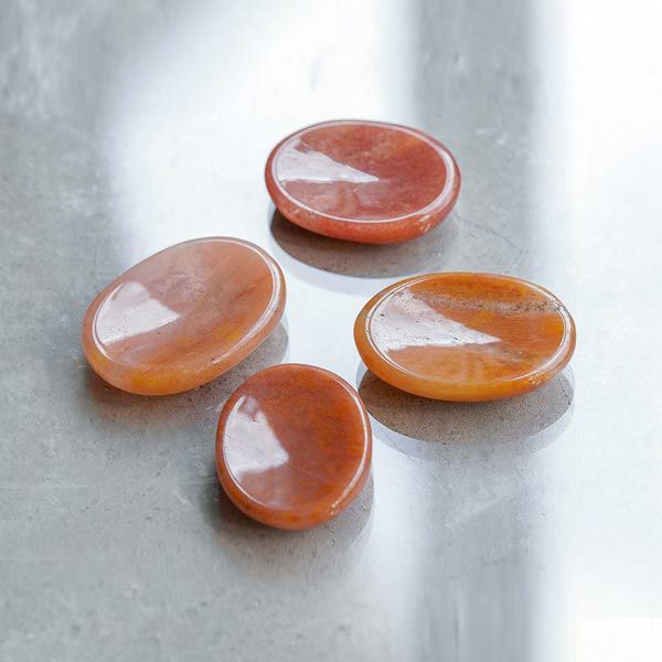 Orange aventurine purification plate 4pcs set /オレンジ