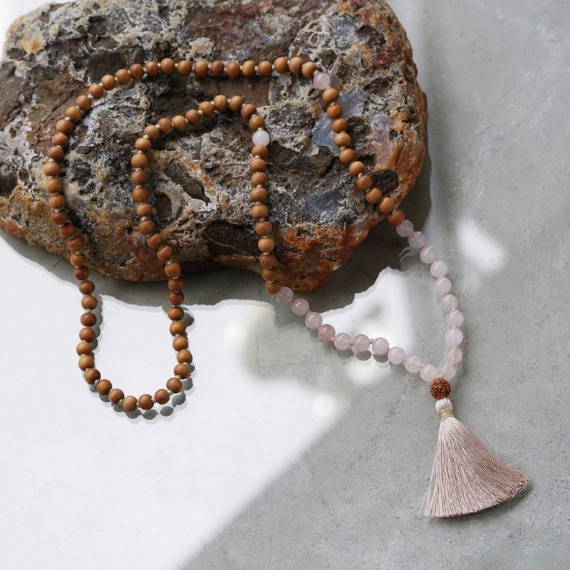 Mala Rose quartz necklace /ローズクォーツ | Hariqua-パワーストーン