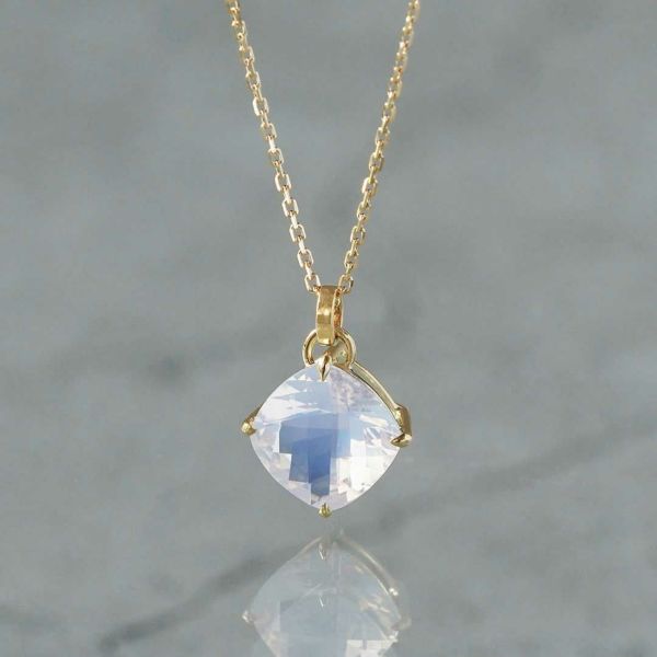 Blue hyalite opal necklace 1.34 /ブルーハイアライトオパール