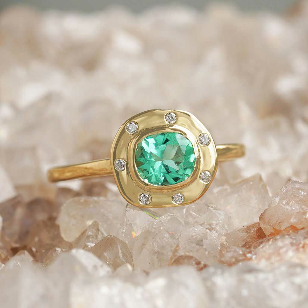 Emerald × Diamond ring 0.74 /エメラルド、ダイヤモンド（クリア 