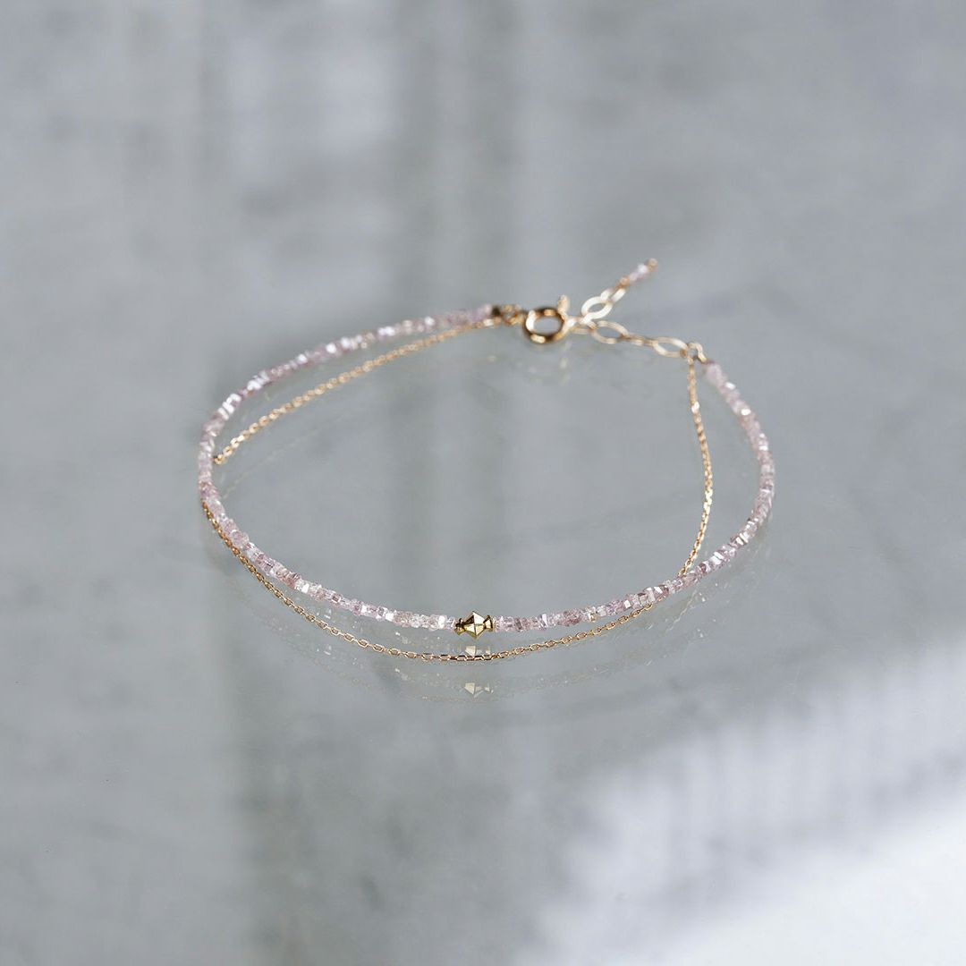 Pink diamond double bracelet /ピンクダイヤモンド | Hariqua 