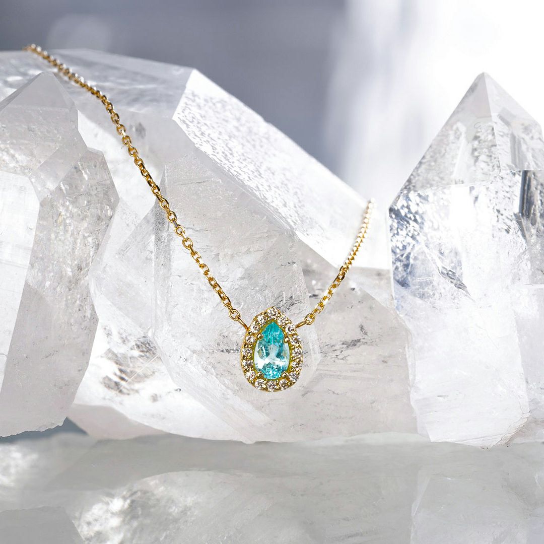 Paraiba tourmaline × Diamond necklace 0.30 /パライバトルマリン 