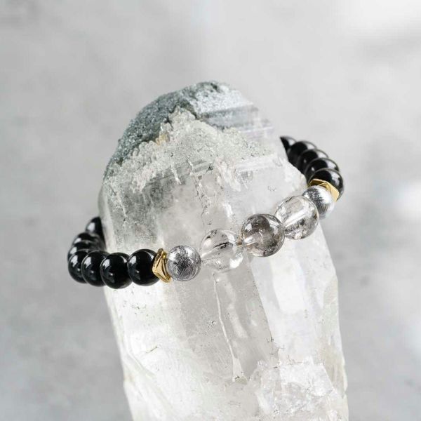 Gibeon × Morion monotone bracelet /ギベオン 、モリオン. | Hariqua 