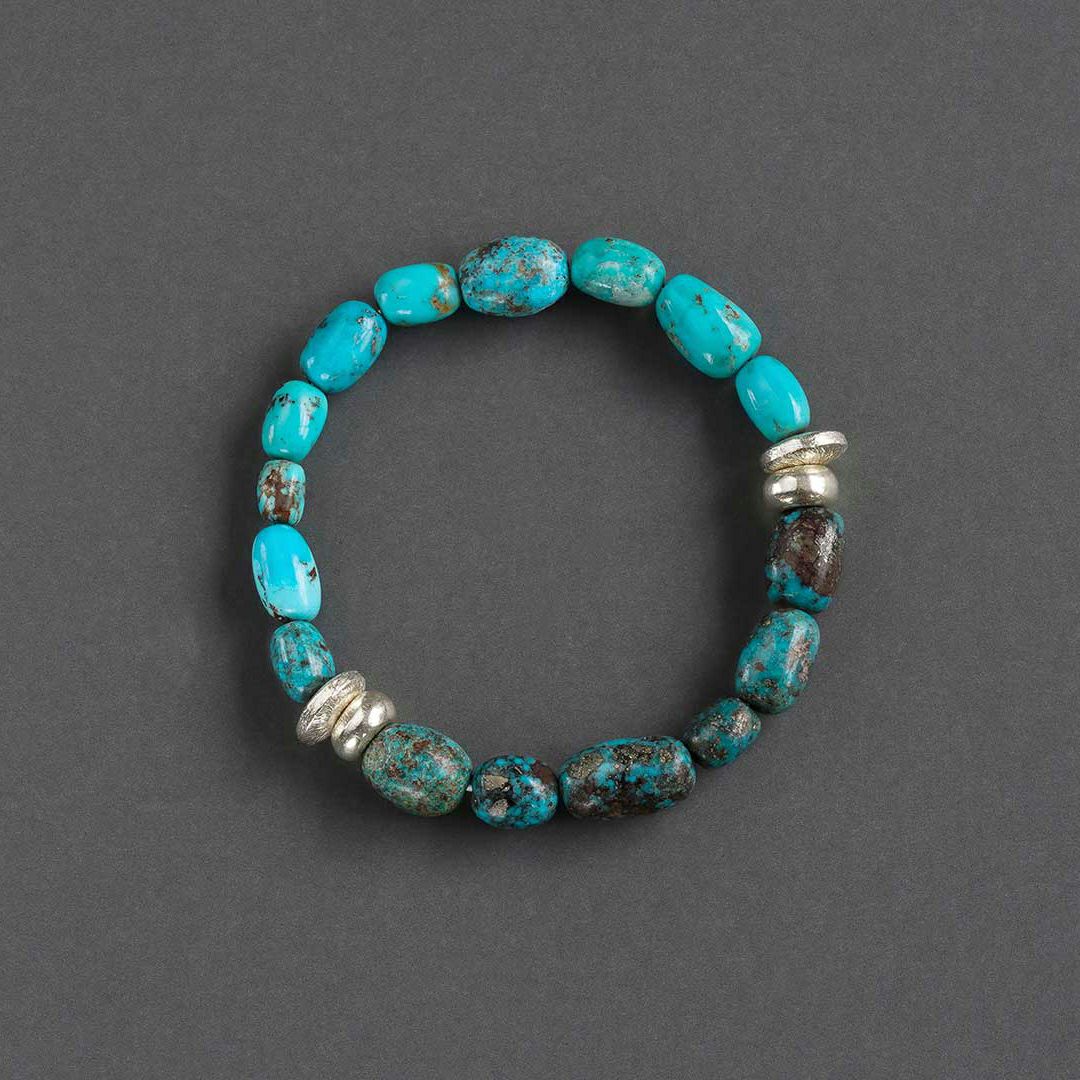 Turquoise × Pyrite Nuruosmaniye bracelet /ターコイズ. | Hariqua-パワーストーンジュエリー-