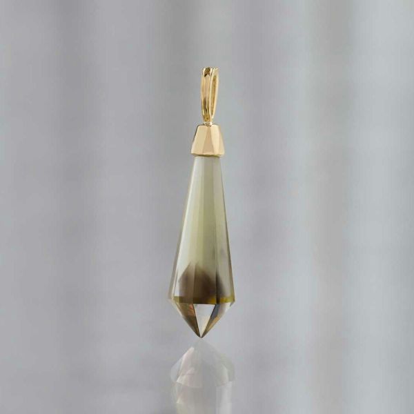 Lemon × Smoky quartz pendulum charm 5.75 /レモンクォーツ 