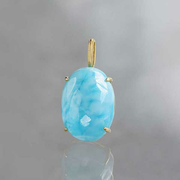 Larimar charm 6.31 /ラリマー | Hariqua-パワーストーンジュエリー-