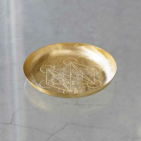 Metatron cube brass plate /真鍮皿(M）. | Hariqua-パワーストーン 