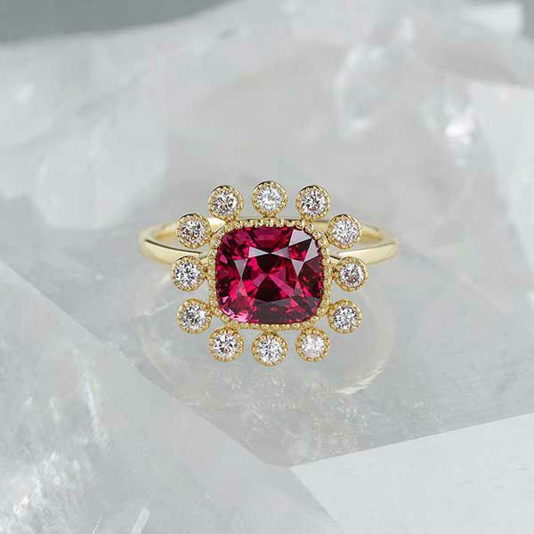 Red spinel × Diamond ring 2.61 /レッドスピネル、ダイヤモンド