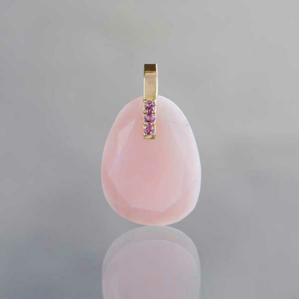 Pink opal oval ring /ピンクオパール. | Hariqua-パワーストーン 