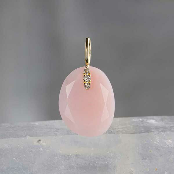 Pink opal oval ring /ピンクオパール. | Hariqua-パワーストーン