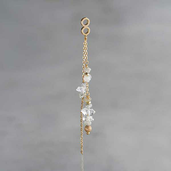 Herkimer diamond stardust pierce charm /ハーキマーダイヤモンド ...