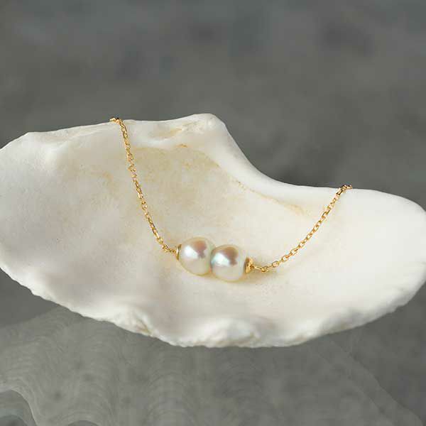 Akoya twin white pearl bracelet B /白真珠（パール） | Hariqua 