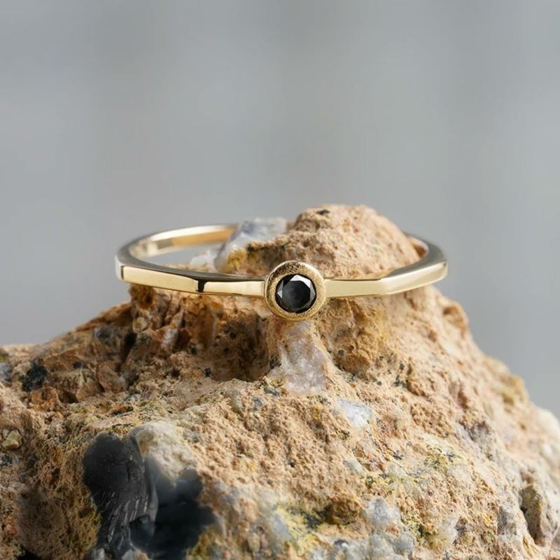 Black diamond grain ring /ブラックダイヤモンド | Hariqua 