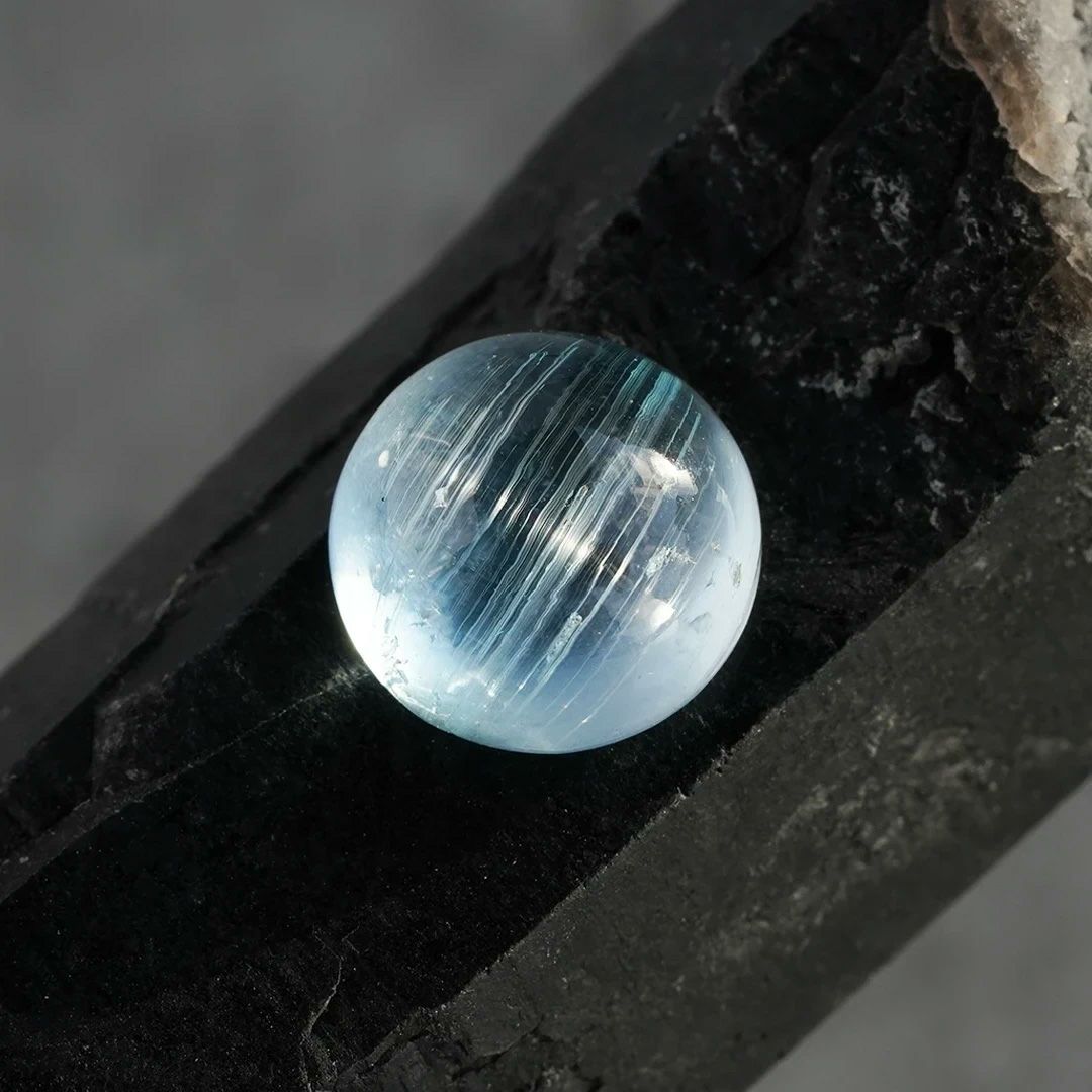 Blue topaz cat's eye 8.69 /ブルートパーズ キャッツ・アイ[セミオーダー/受注生産] |  Hariqua-パワーストーンジュエリー-