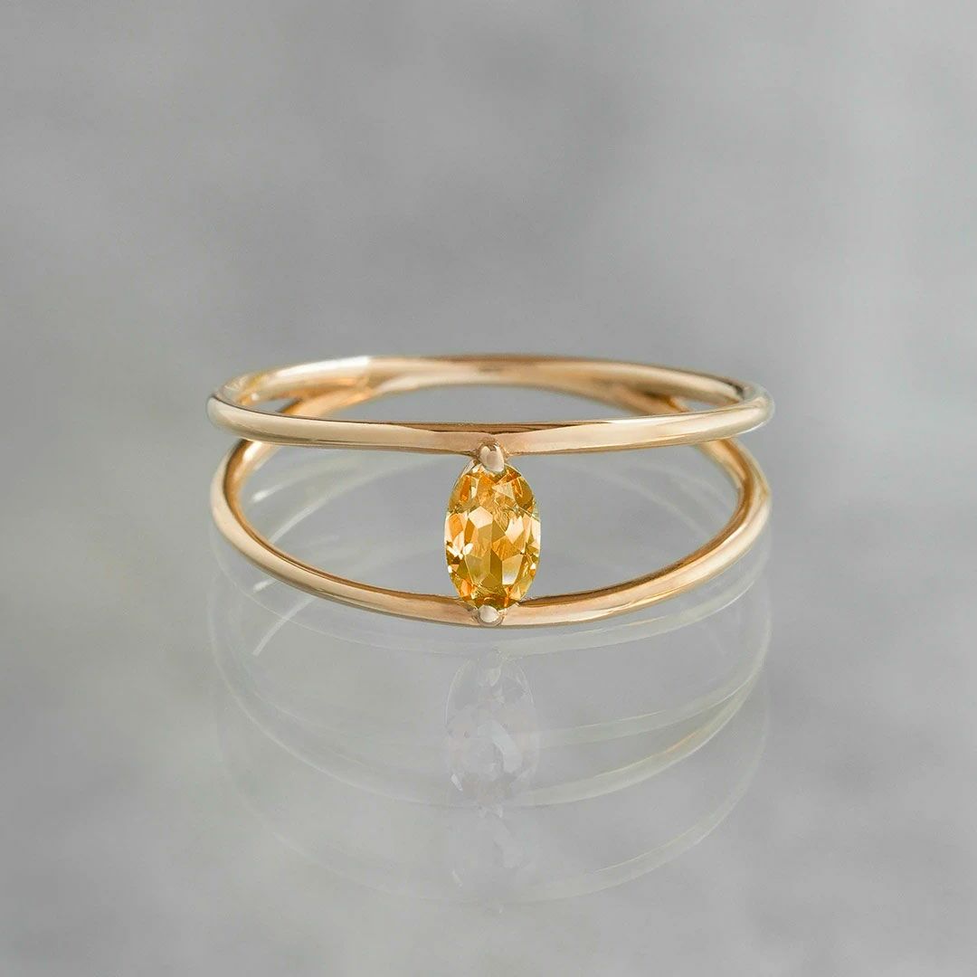 Citrine ring /シトリン[受注生産]. | Hariqua-パワーストーンジュエリー-