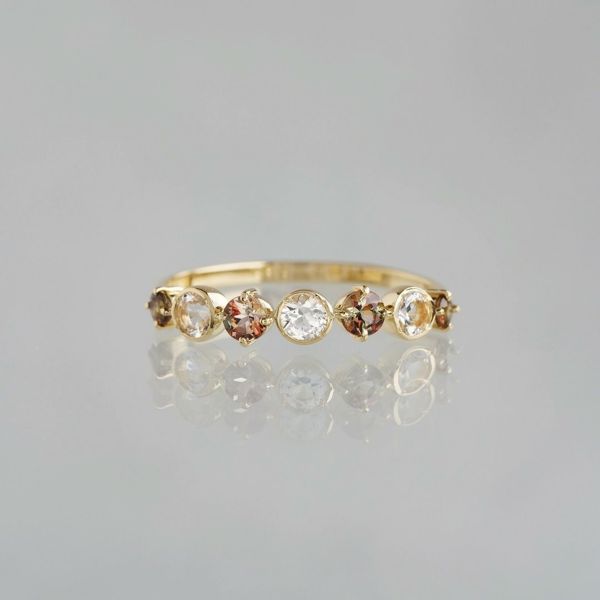 Hariqua ハリックァ K10ゴールド ラピスラズリ 六角形リング 3号 COLOR CALYX RING(ラブラドライト)(2JR0611)K10YG リング