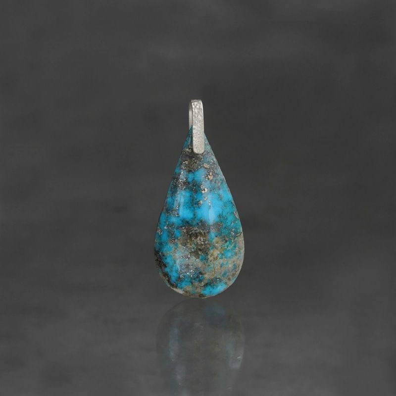 Turquoise × Pyrite charm 35.30 /ターコイズ、パイライト | Hariqua-パワーストーンジュエリー-