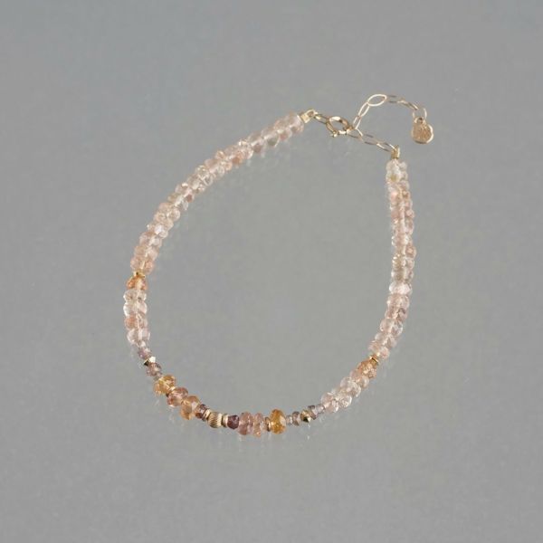 Oregon Sunstone × Imperial topaz × Pink sapphire × Zircon