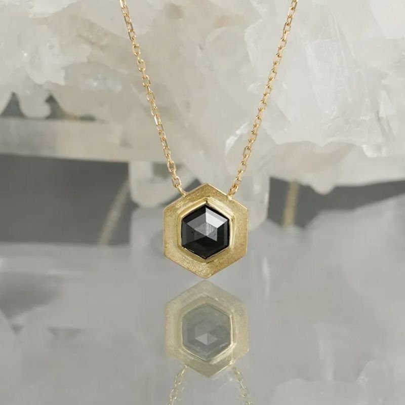 Black diamond necklace 0.41 /ブラックダイヤモンド | Hariqua-パワーストーンジュエリー-