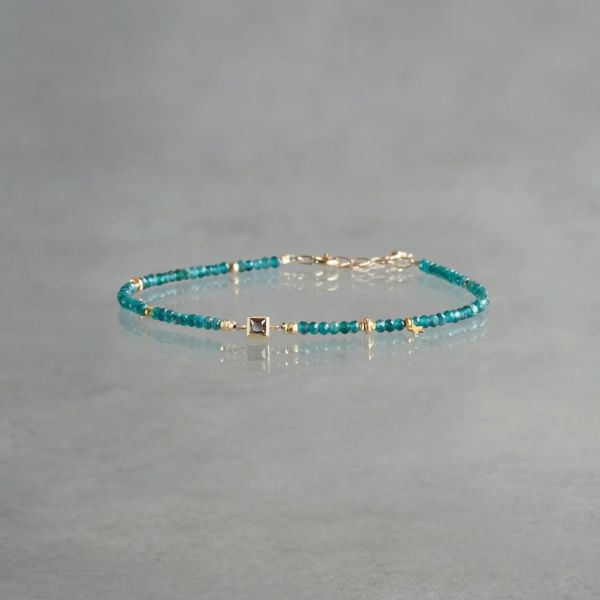 Grandidierite × Morion bracelet /グランディディエライト.