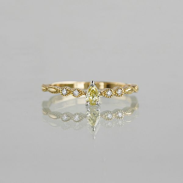 Yellow diamond × Diamond necklace 0.17 /イエローダイヤモンド  