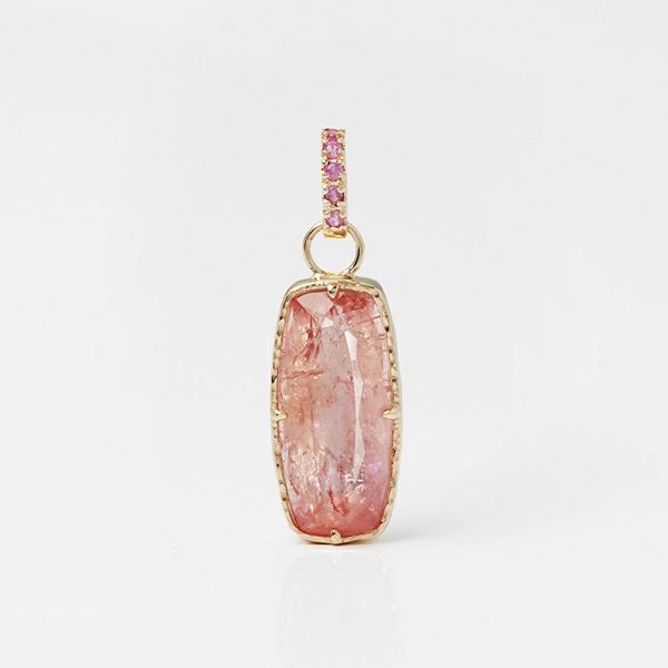 Pink sapphire & Pink stone charm 4.10 /ピンクサファイア