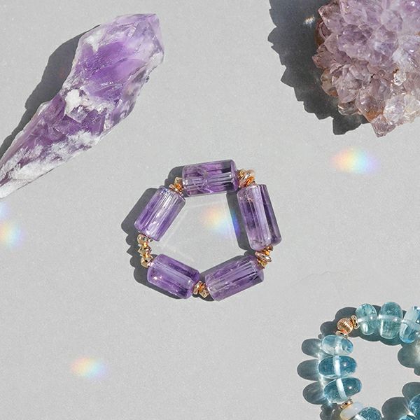 Amethyst crystal single pierce /アメシスト | Hariqua