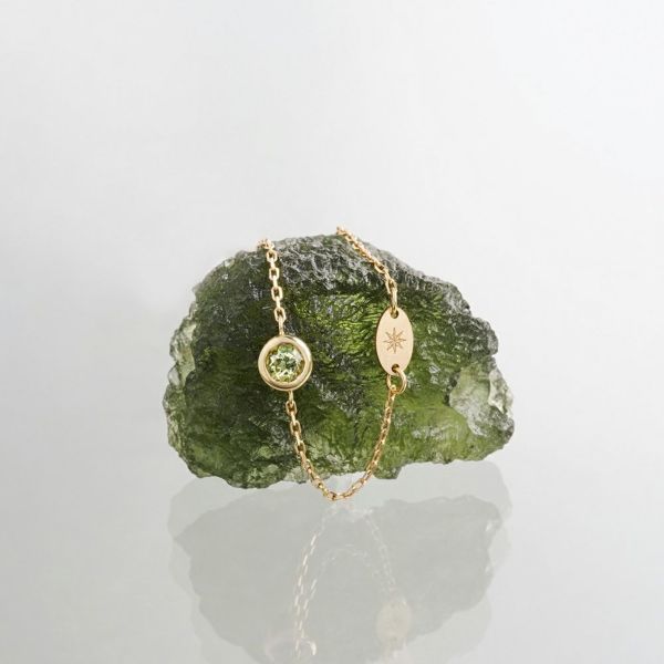 Moldavite round bracelet /モルダバイト | Hariqua