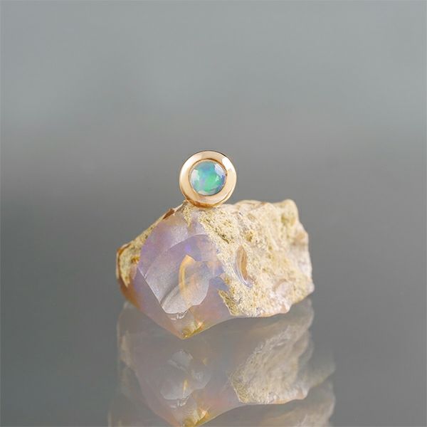 Hariqua (ハリックァ)～アイオライト、インペリアルトパーズ、ピアス Imperial topaz round single pierce /インペリアルトパーズ