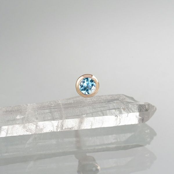Santamaria Aquamarine round single pierce /サンタマリア