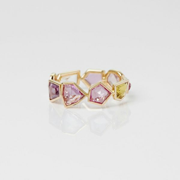 Hariqua 18k ゴールド スクエアチャーム ホワイトサファイアハリックァ