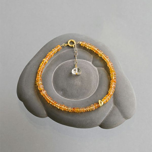 Cantera opal × Ancient Quartz one of a kind bracelet