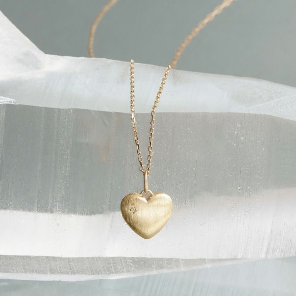 Golden pure heart charm | Hariqua-パワーストーンジュエリー-