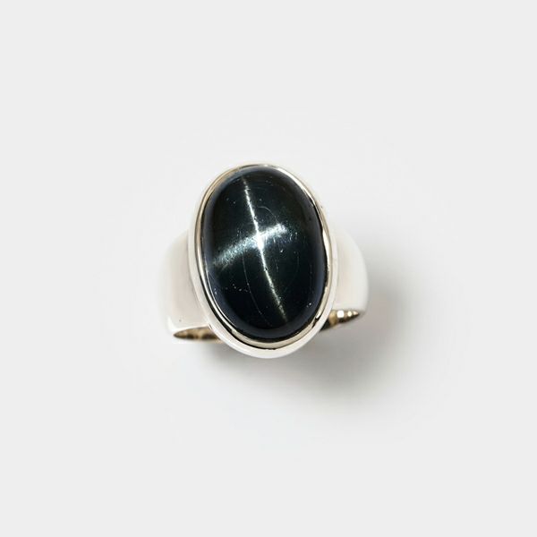 ハリックァ ブラックシリカ nuie ring ヌイエ リング 9号 Black silica nuie ring /ブラックシリカ[K18 / 受注生産