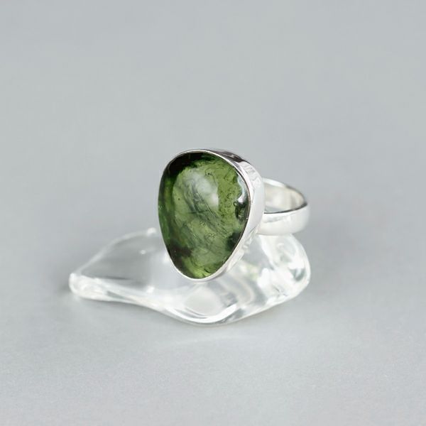 Moldavite one of a kind silver ring /モルダバイト | Hariqua Moldavite one of a kind silver ring /モルダバイト | Hariqua