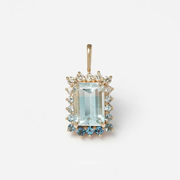 Bicolor blue topaz ascending energy charm 2.41 /ブルートパーズ